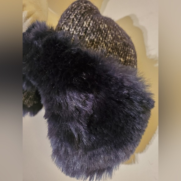 Raffaeollo Bettini luxury Italian made trapper faux fur and knit hat - Picture 6 of 9